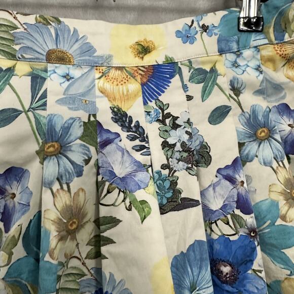 Talbots A-Line Skirt Size 10 Petite Floral Botanical Tea Party Swing Retro - Picture 3 of 12